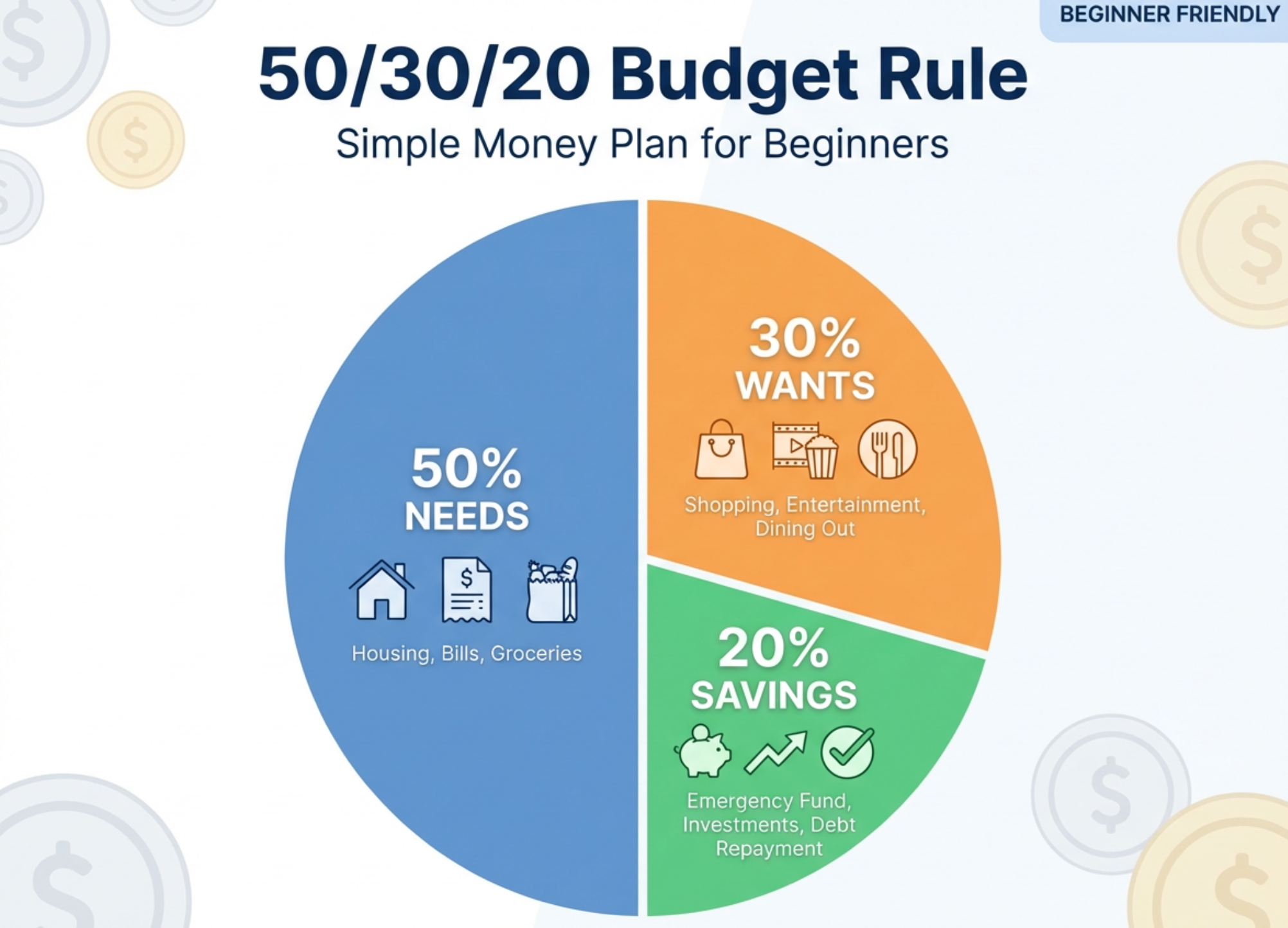 The 50/30/20 Budget Rule Explained for Beginners