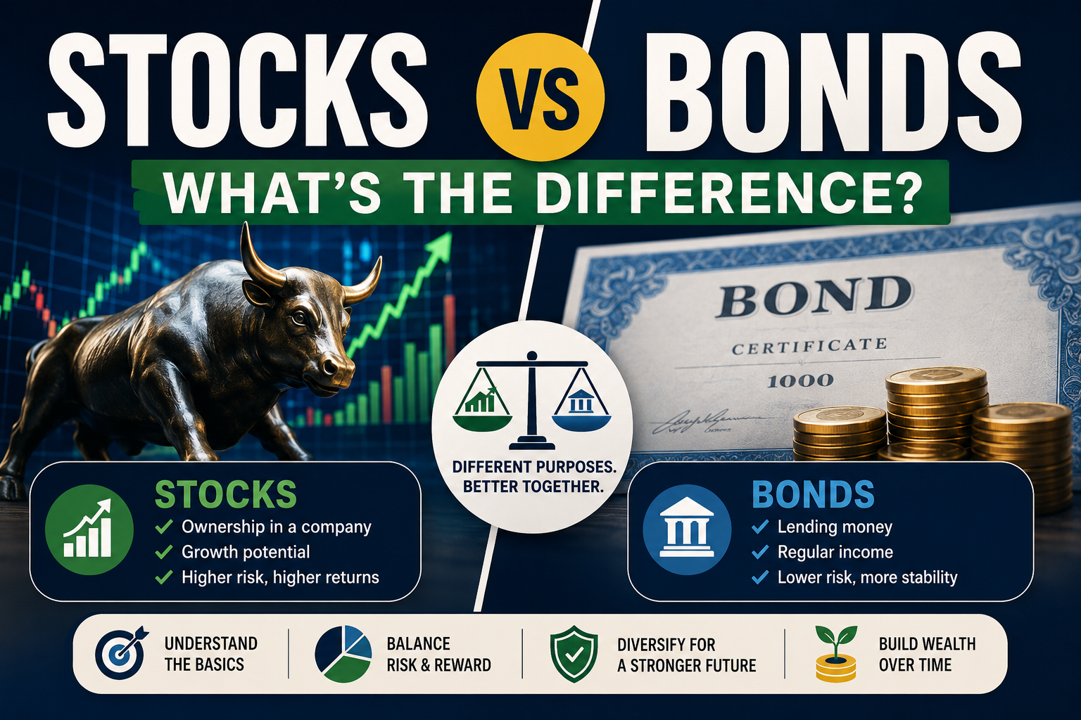 Stocks vs Bonds: What’s the Difference?