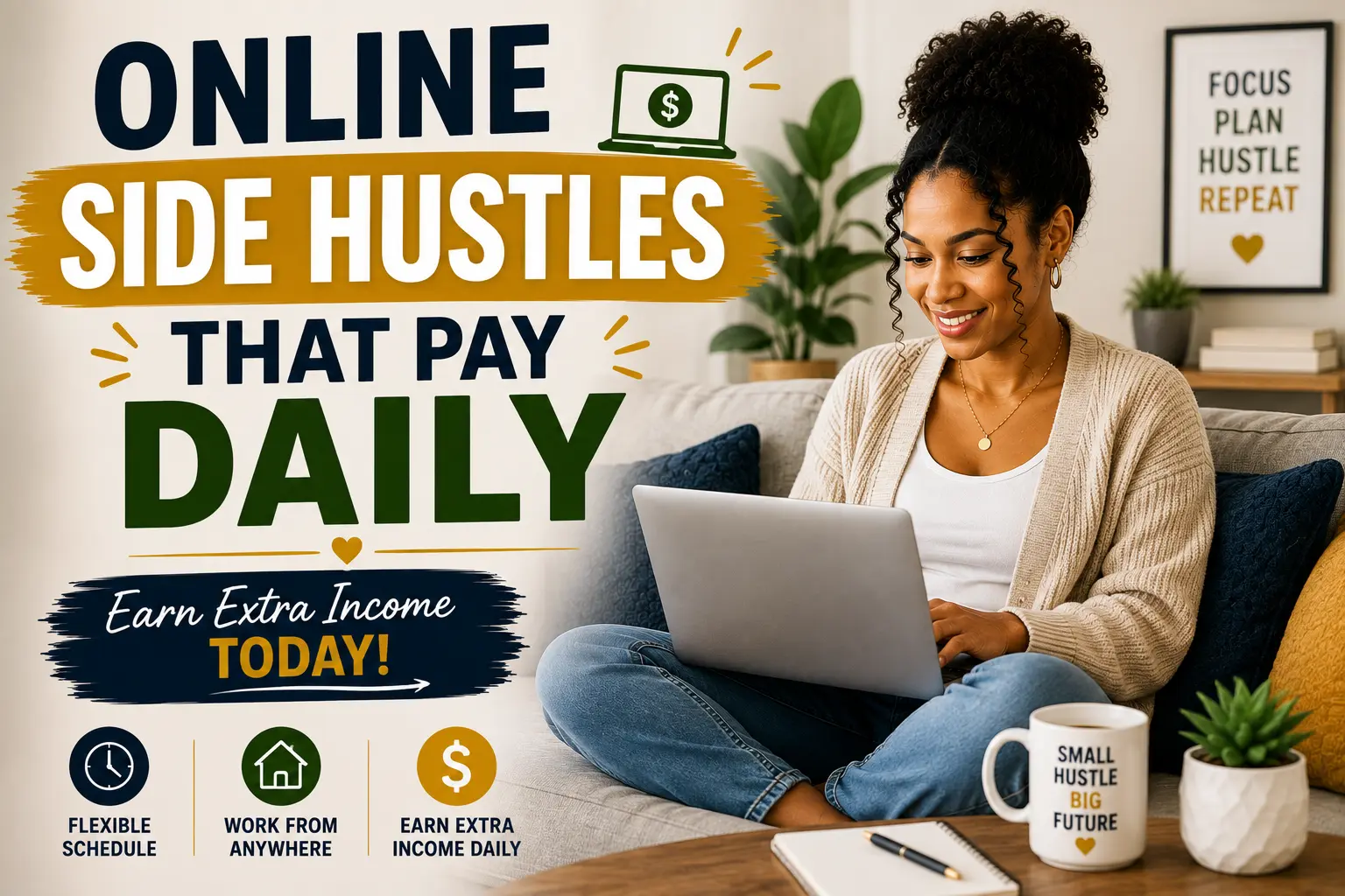 Online Side Hustles That Pay Daily